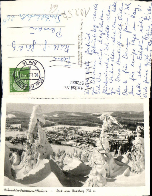 572822,Hahnenklee-Bockswiese Goslar Oberharz Winteransicht Blick v. Bocksberg
