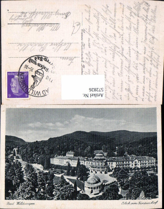 572826,Bad Wildungen Blick v. Fürstenhof