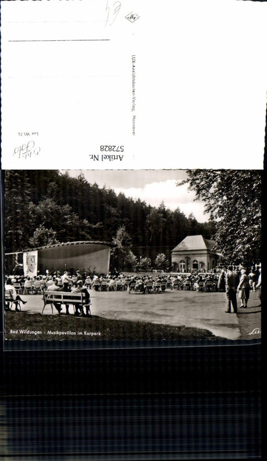 572828,Foto Ak Bad Wildungen Musikpavillon im Kurpark Musik