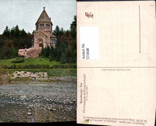 572848, Artist Ak Berg Starnberger See Votive Church