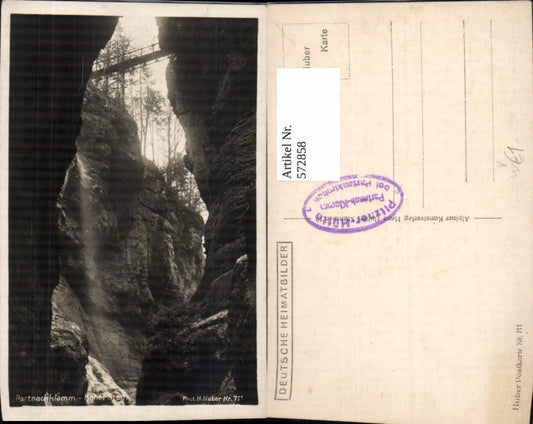 572858, Partnachklamm Garmisch-Partenkirchen Hoher Steg Bridge pub Hans Huber 711