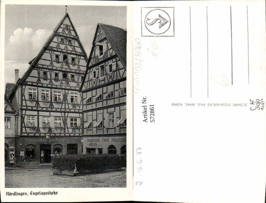 572861, Nördlingen Engelsapotheke Fachwerkhaus