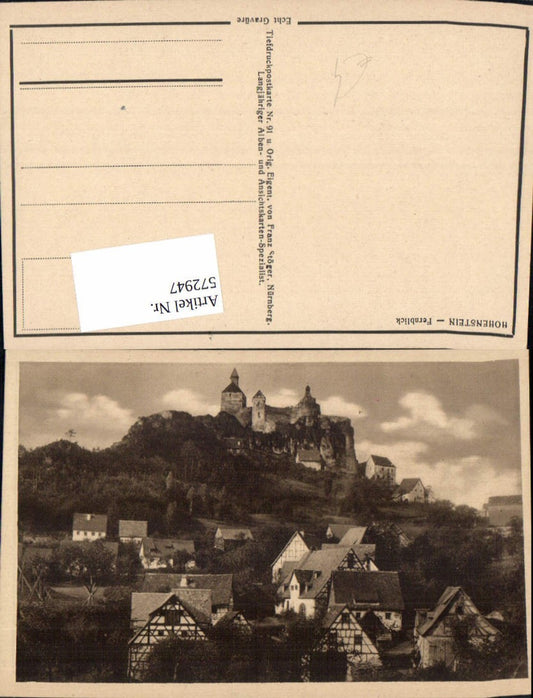 572947,Kirchensittenbach Hohenstein Castle Middle Franconia Distant view