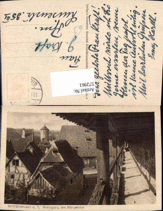 572961, Rothenburg ob der Tauber Wehrgang a. Klingentor