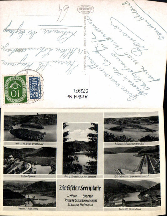 572971,Mehrbild Ak Eifeler Seenplatte Stausee Heimbach Eifel Urfttalsperre Schleiden