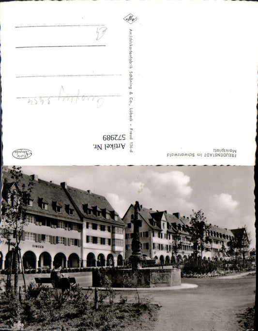 572989, Photo Ak Freudenstadt Black Forest Market Square