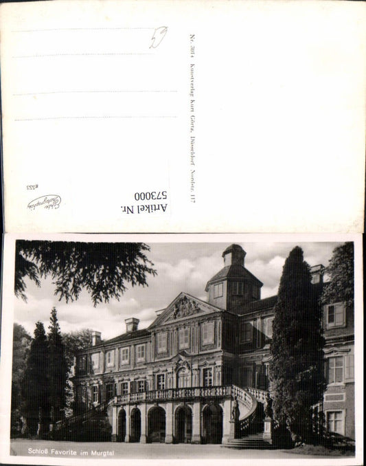 573000, Photo Ak Rastatt Favorite Palace Murgtal Grand Staircase