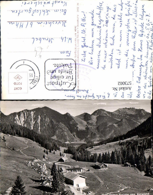 573002, Photo Ak Untere Firstalm against Rotwand Spitzingsee