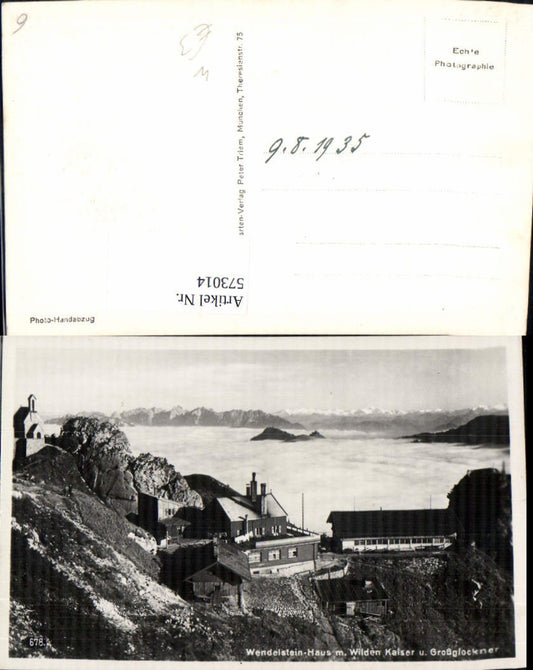 573014, Photo Ak Bayrischzell Wendelsteinhaus with Wilder Kaiser and Großglockner