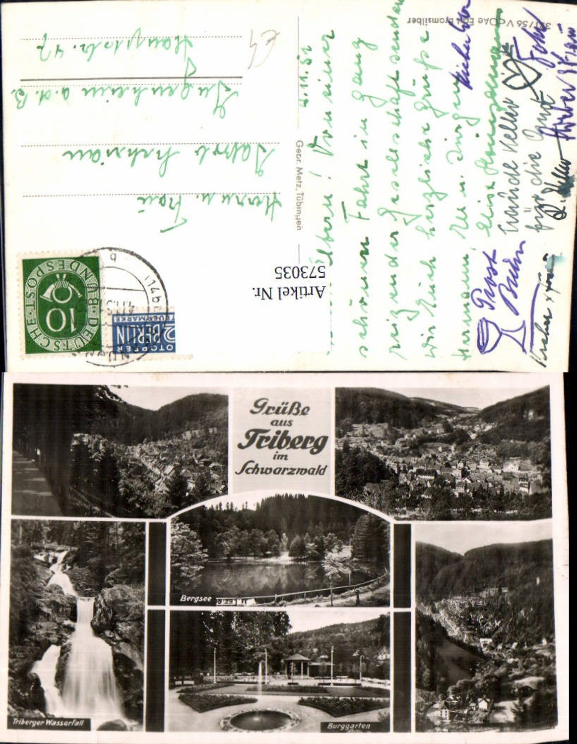 573035,Mehrbild Ak Triberg im Schwarzwald Bergsee Burggarten Triberger Wasserfall
