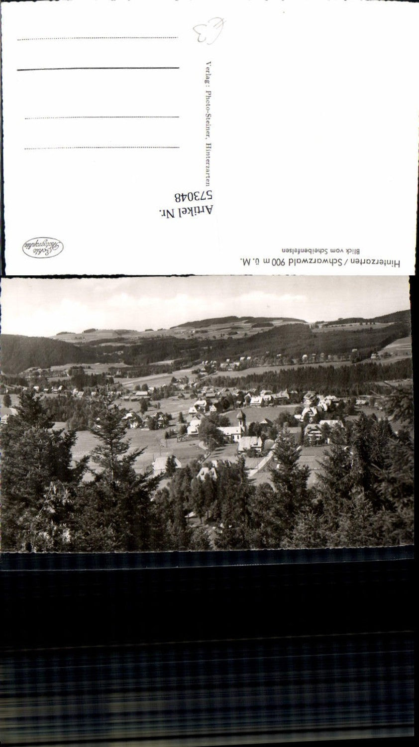 573048,Foto Ak Hinterzarten Schwarzwald Blick v. Scheibenfelsen