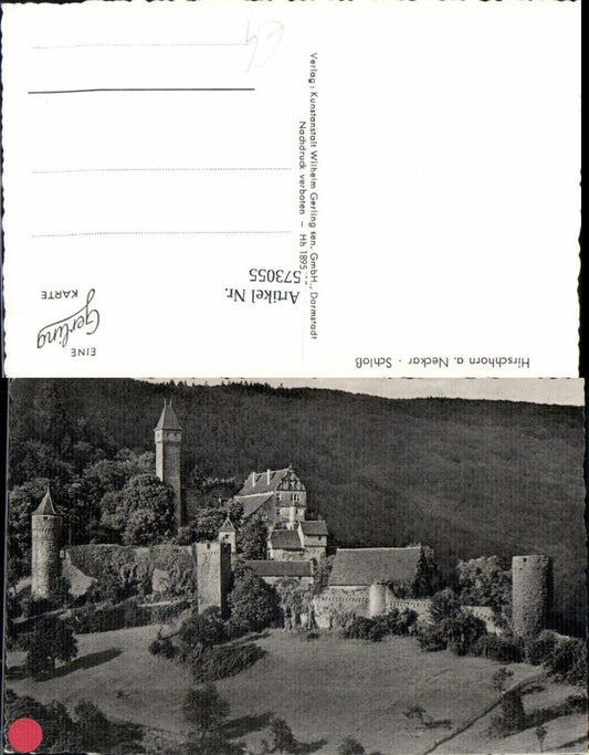 573055,Foto Ak Hirschhorn a. Neckar Schloss
