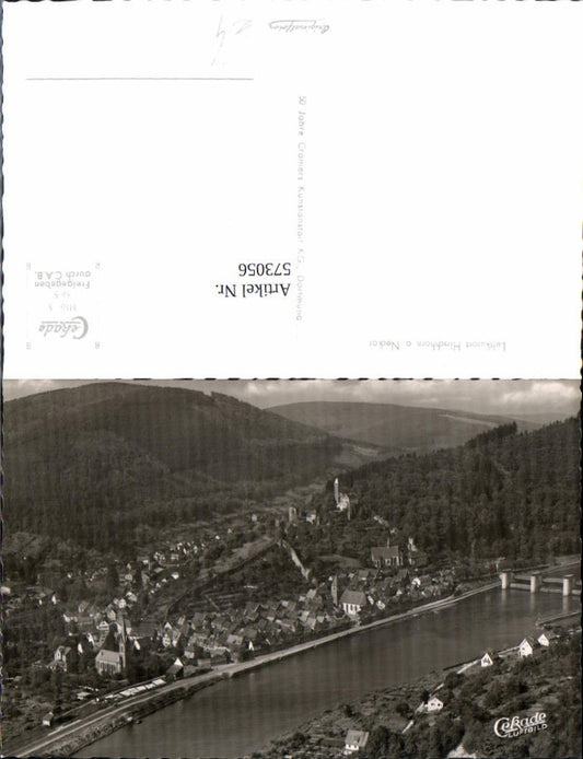 573056,Foto Ak Luftbild Hirschhorn a. Neckar Ansicht