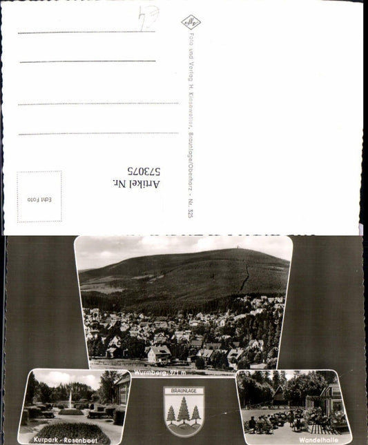 573075,Mehrbild Ak Braunlage Wandelhalle Kurpark Rosenbeet Springbrunnen Brunnen