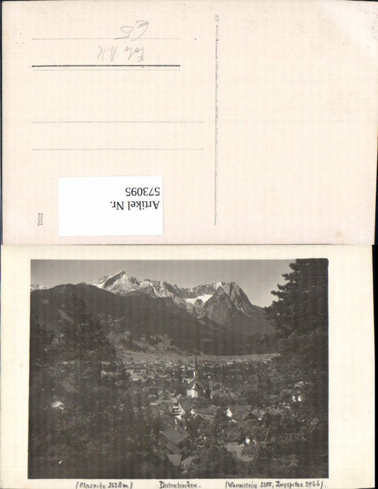573095, Photo Ak Garmisch-Partenkirchen with Waxenstein and Zugspitze