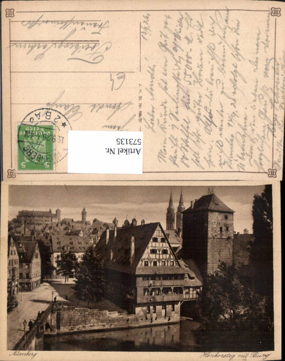 573135, Nuremberg Henkersteg m. Castle