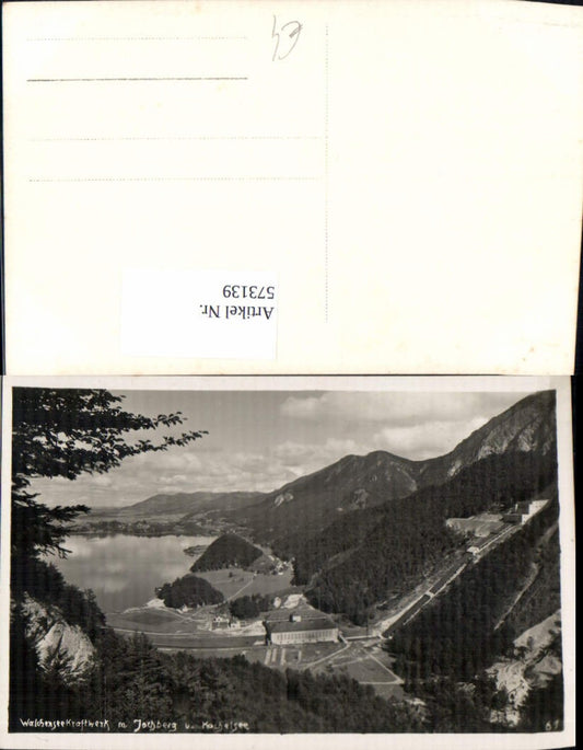 573139, Photo Ak Walchensee power plant with Jochberg Kochel am See