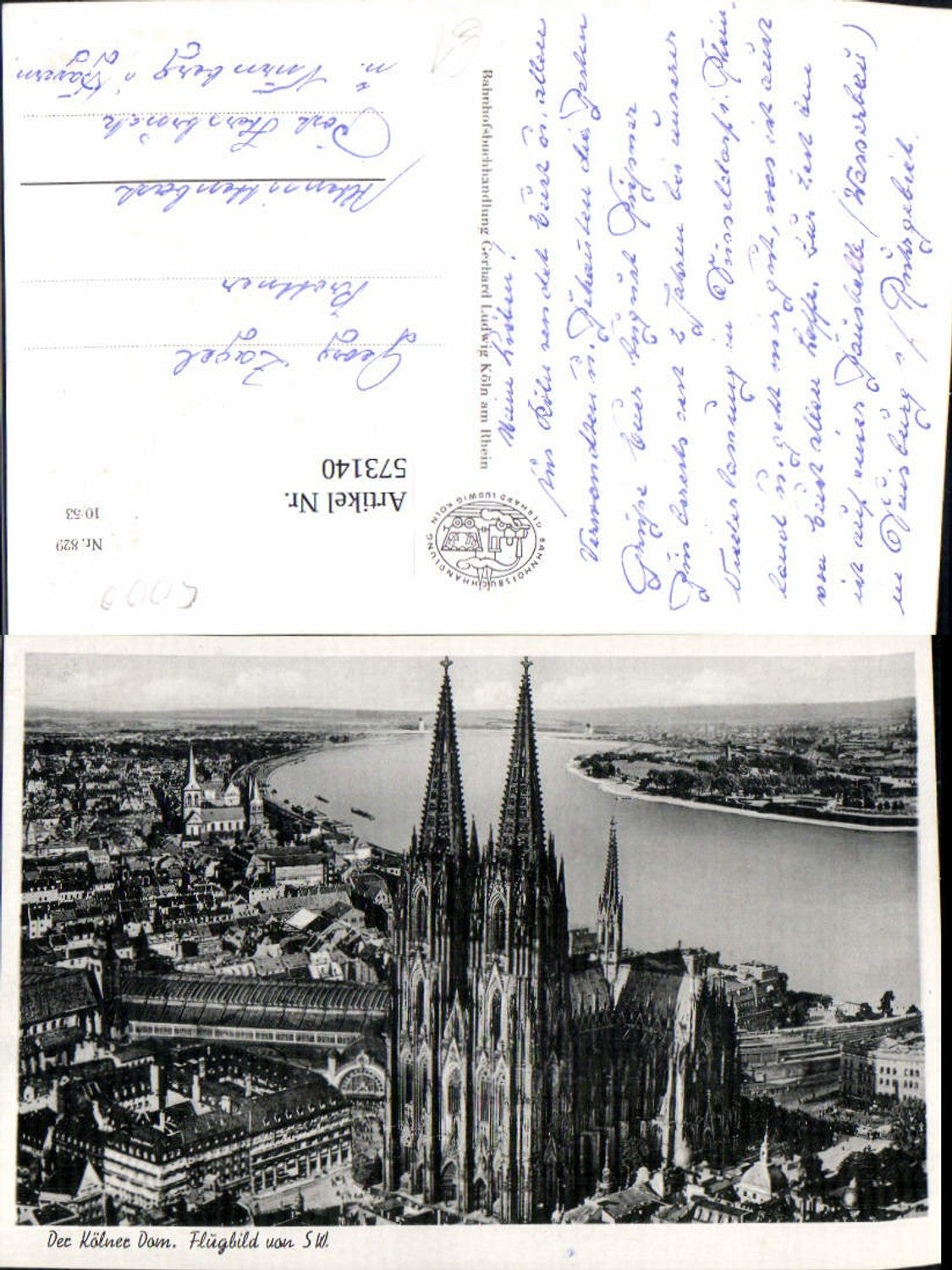 573140,Luftbild v. Süd West Köln Dom