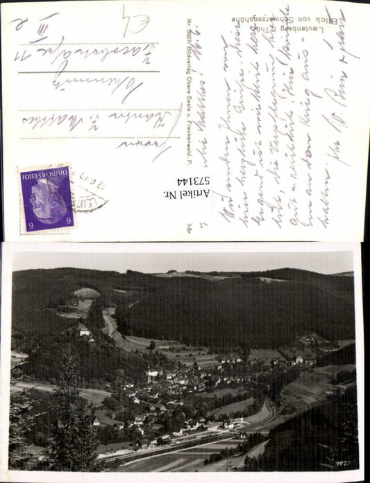 573144, Photo Ak Leutenberg View from Schwarzenshöhe