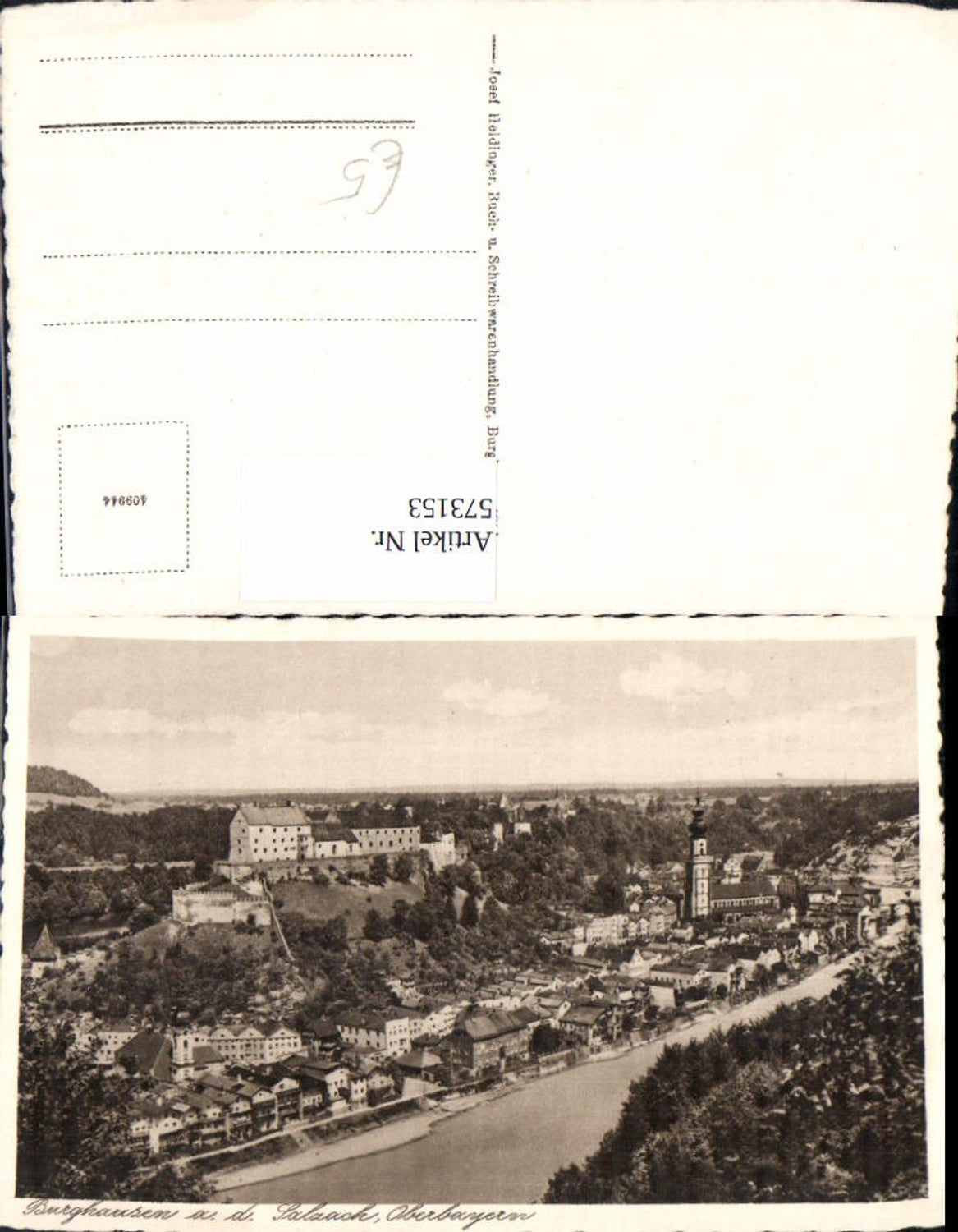 573153, Burghausen on the Salzach River, view