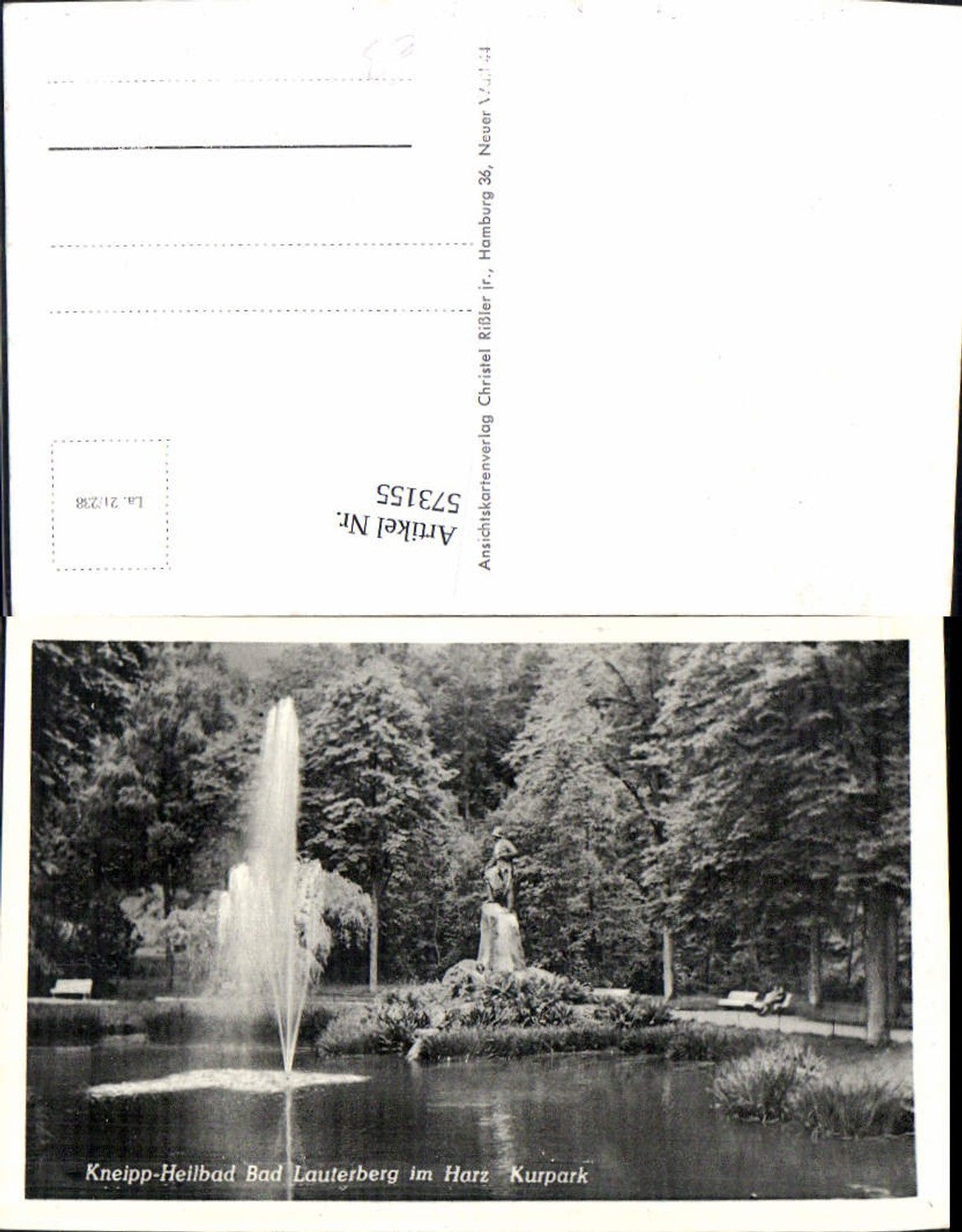 573155,Bad Lauterberg im Harz Kurpark Springbrunnen Brunnen