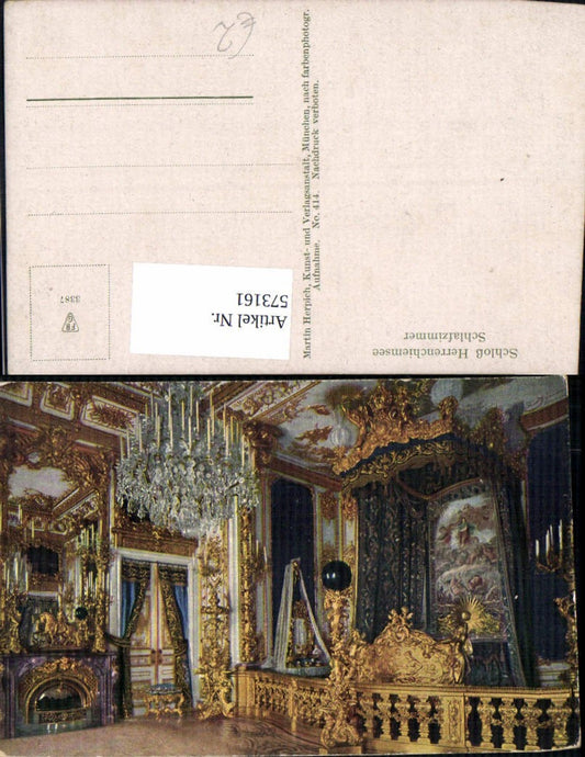573161, Chiemsee Herrenchiemsee Palace Bedroom Interior