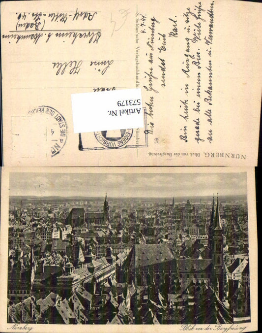 573179, Nuremberg View of the castle grounds
