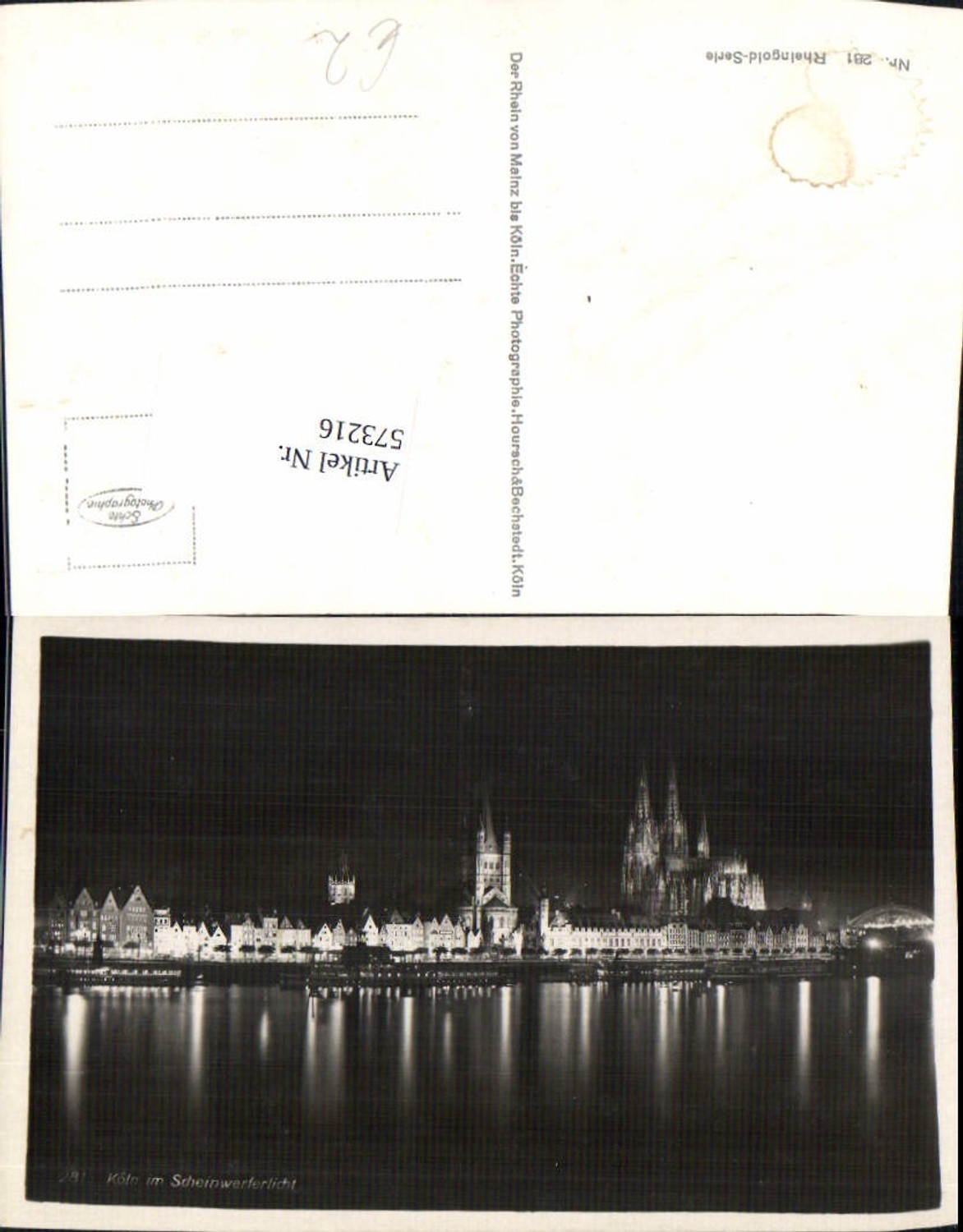 573216,Foto Ak Köln i. Scheinwerferlicht