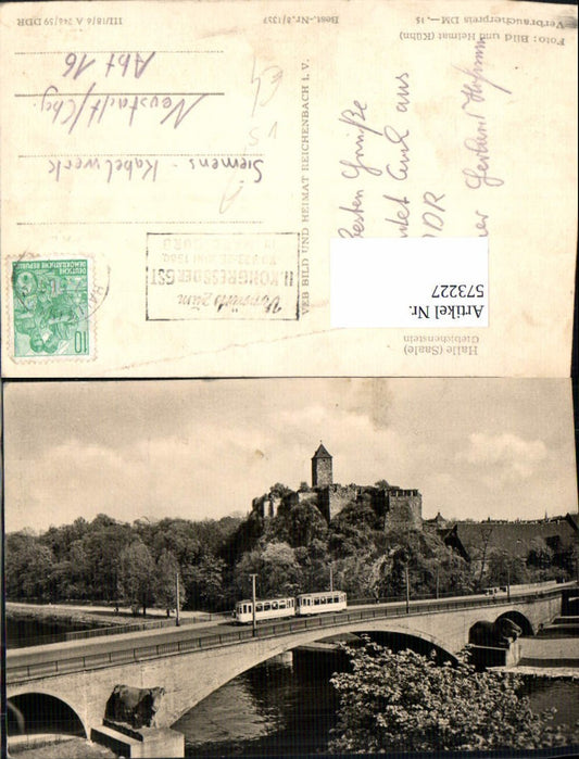 573227,Halle Saale Giebichenstein Stempel II Kongress d. GST Magdeburg 1960