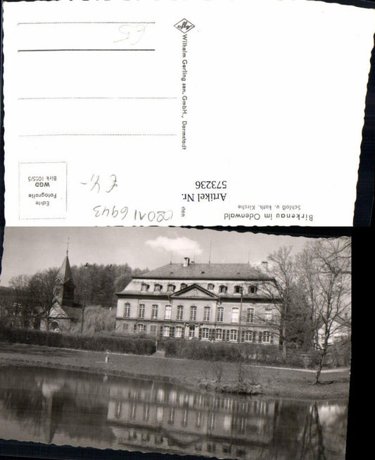 573236,Foto Ak Birkenau i. Odenwald Schloss u. Kath. Kirche