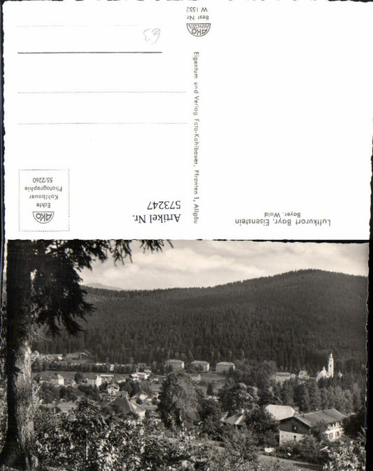 573247, Photo Ak Bayerisch Eisenstein Bavarian Forest View
