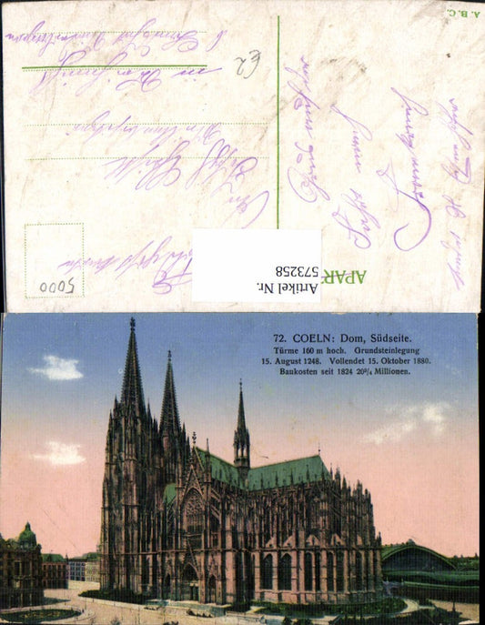 573258,Köln Coeln Dom Südseite