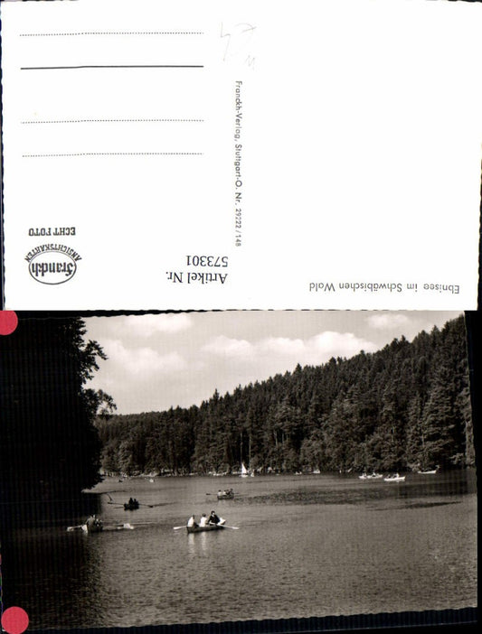 573301, Photo Ak Eibsee Garmisch-Partenkirchen in the Swabian Forest Rowing boat Boat