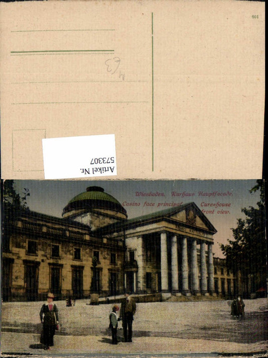 573307,Wiesbaden Kurhaus Hauptfasade