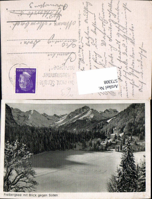 573308, Oberstdorf Freibergsee with view towards the south, winter