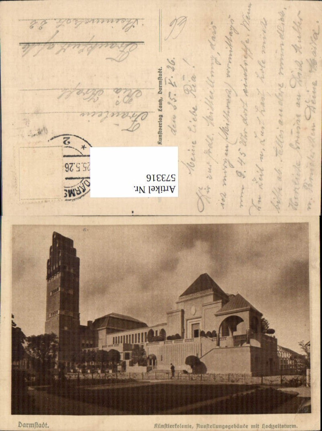 573316,Darmstadt Künstlerkolonie Ausstellungsgebäude m. Hochzeitsturm