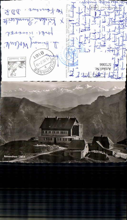 573366, Photo Ak Schliersee Rotwandhaus