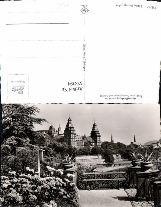 573394, Aschaffenburg am Main, view from Pompejanum to the castle