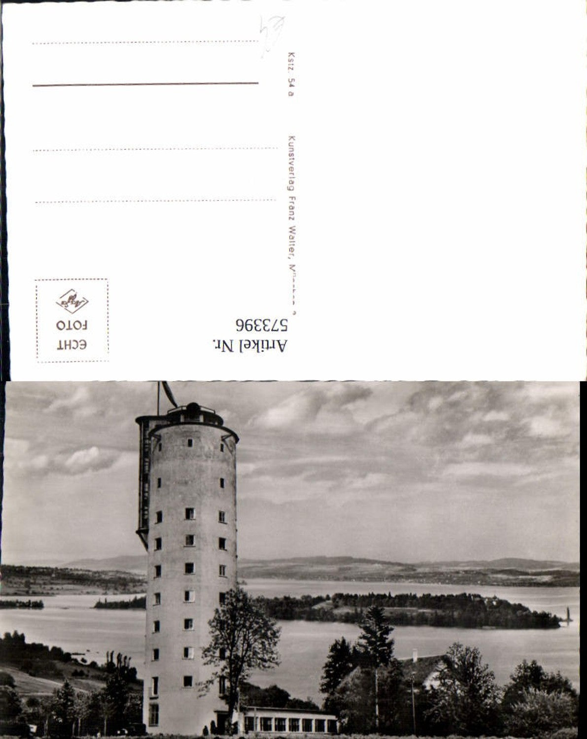573396,Foto Ak Konstanz Konstanzer Jugendherberge m. Blick a. d. Insel Mainau