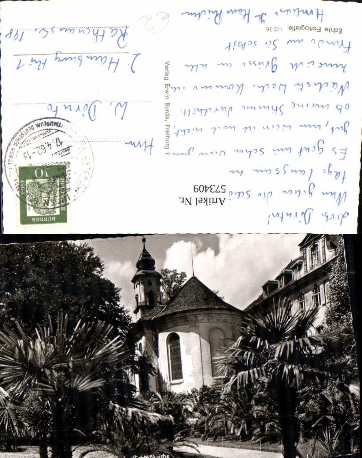 573409,Insel Mainau Konstanz Partie b. d. Schlosskirche