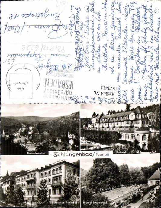 573411,Mehrbild Ak Schlangenbad Taunus Sanatorium Römerbad Schwimmbad