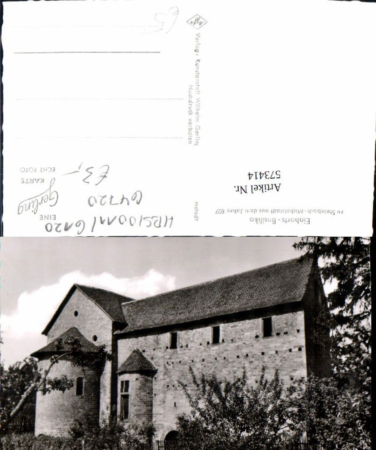 573414,Foto Ak Einharts-Basilika Einhardsbasilika Steinbach Michelstadt
