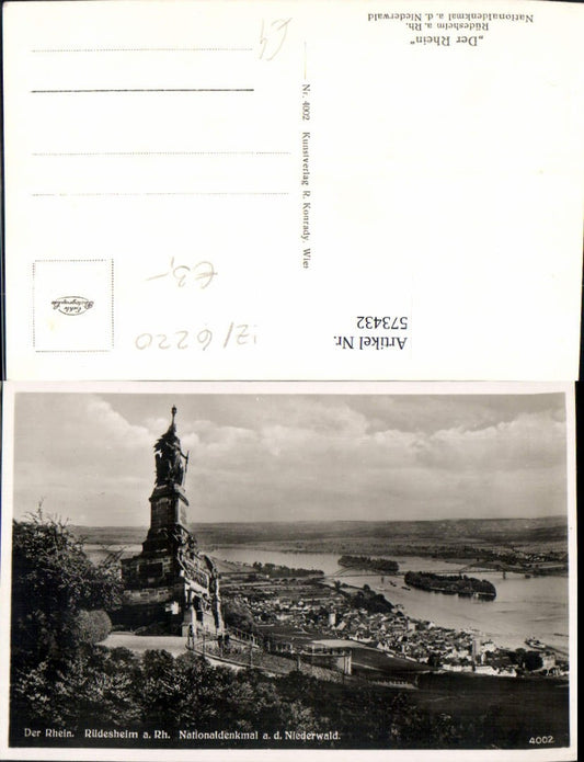 573432,Foto Ak Rüdesheim am Rhein Nationaldenkmal a. d. Niederwald