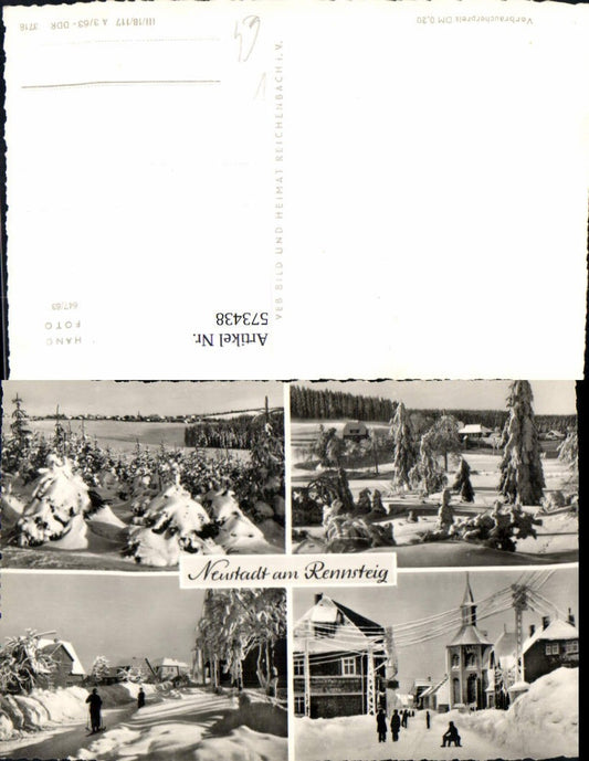 573438, Multi-image Ak Neustadt am Rennsteig Wintersport pub VEB