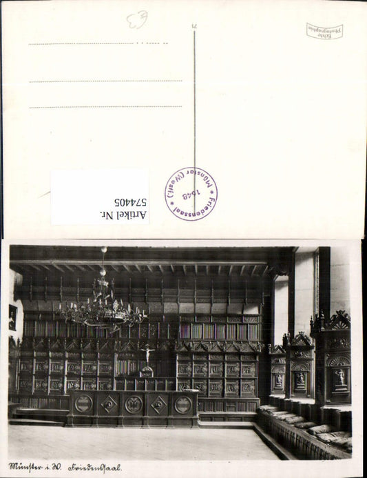 574405,Foto Ak Münster in Westfalen Rathaus Friedenssaal