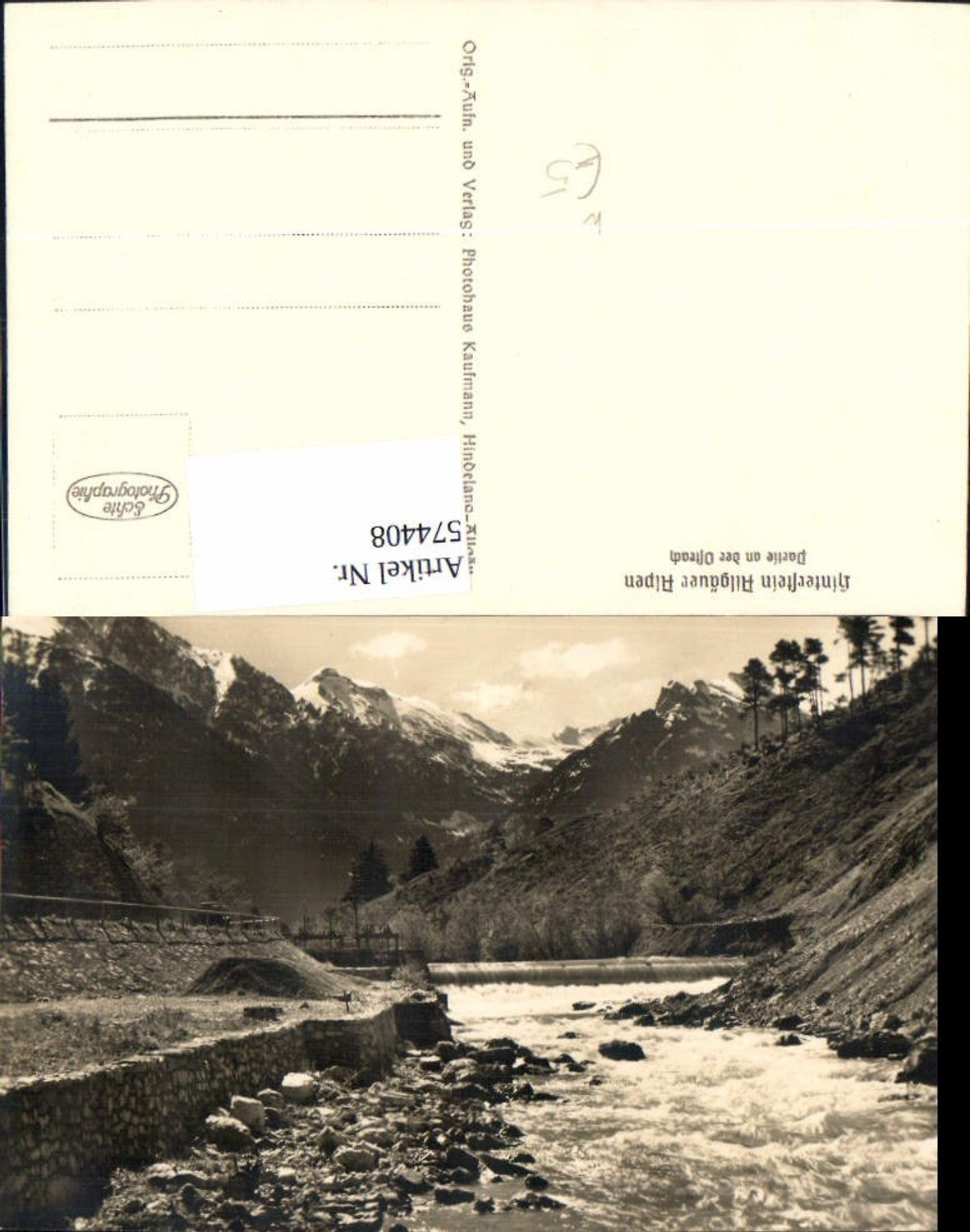 574408, Photo Ak Hinterstein Bad Hindelang Allgäu Alps Scene on the Ostrach