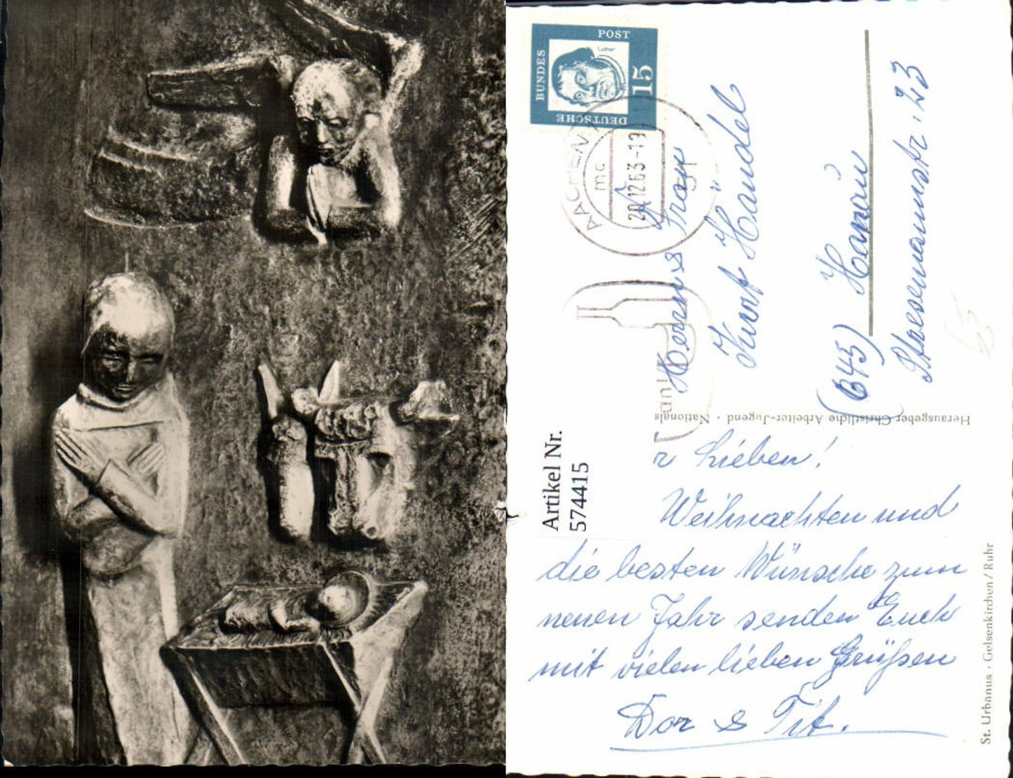 574415,Foto Ak St Urbanus Gelsenkirchen Ruhr Kunst