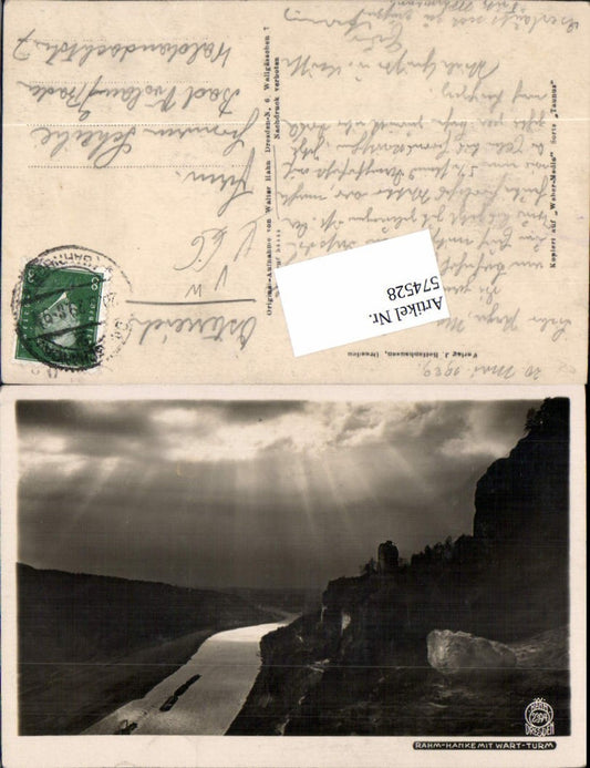 574528,Fotokunst Walter Hahn 2394 Rahm Hanke Wart Turm Schandau