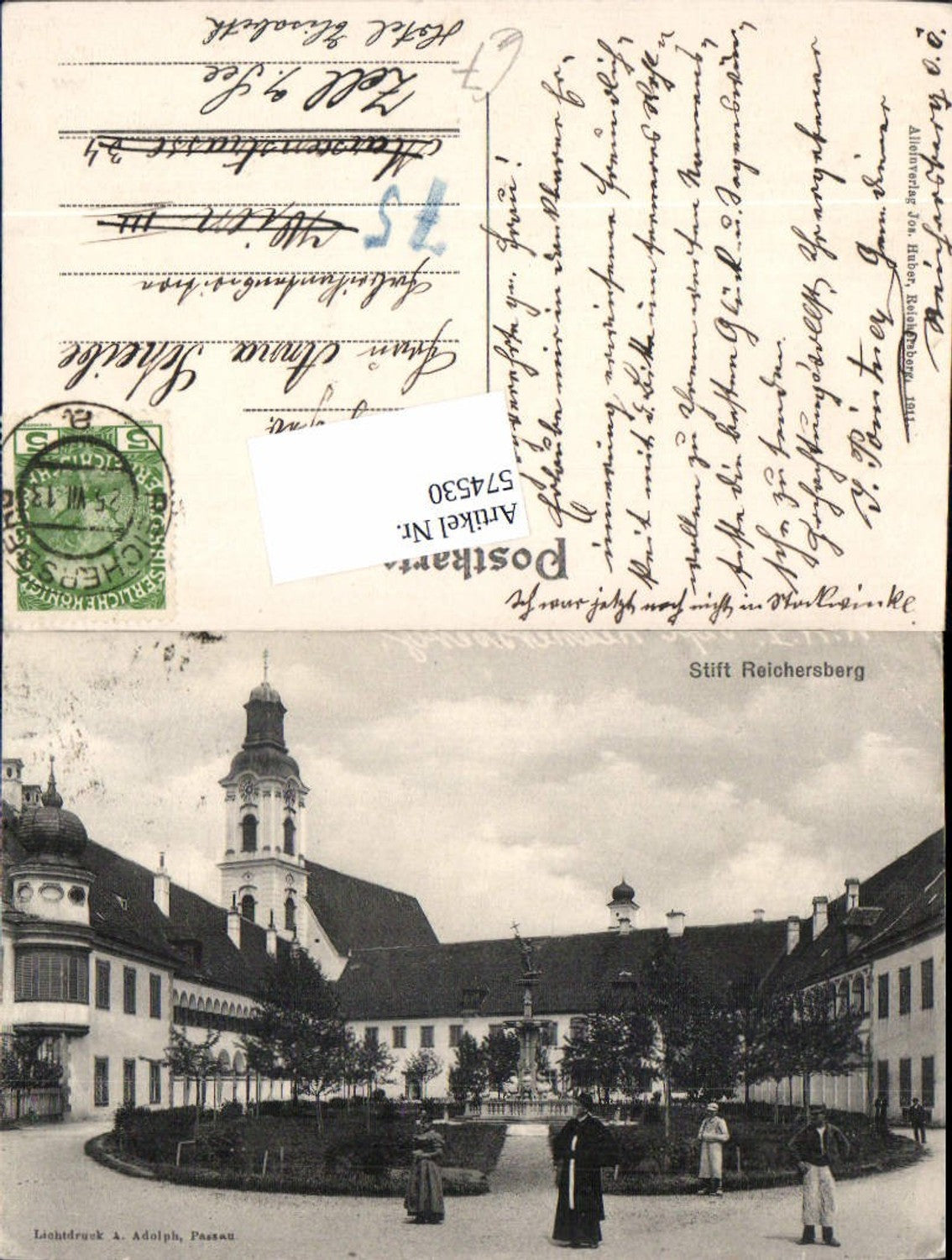 574530,tolle AK Reichersberg Stift b. Ried im Innkreis