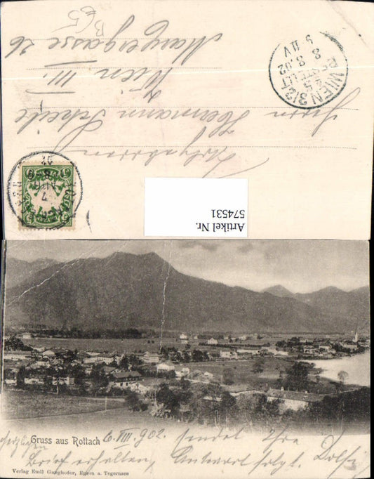 574531, Greetings from Rottach 1902 Tegernsee Egern
